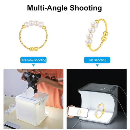 PULUZ Mini LED การถ่ายภาพ Shadowless Light โคมไฟแผง Pad สตูดิโอถ่ายภาพเต็นท์กล่อง, วัสดุอะคริลิค, 20 ซม. x 20 ซม. พื้นที่ที่มีประสิทธิภาพ, 20cm(2 LED) + Shadowless Light