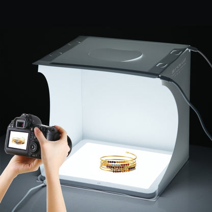 PULUZ Mini LED การถ่ายภาพ Shadowless Light โคมไฟแผง Pad สตูดิโอถ่ายภาพเต็นท์กล่อง, วัสดุอะคริลิค, 20 ซม. x 20 ซม. พื้นที่ที่มีประสิทธิภาพ, 20cm(2 LED) + Shadowless Light