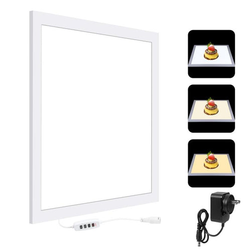 PULUZ 1000LM LED อะคริลิคไม่มี Polar Dimming Shadowless Light Pad พร้อมสวิตช์สำหรับ 40 ซม.กล่องสตูดิโอถ่ายภาพ, Light(US), Light(UK), Light(EU)