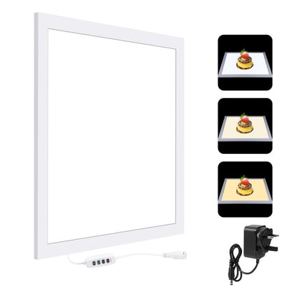 PULUZ 1000LM LED อะคริลิคไม่มี Polar Dimming Shadowless Light Pad พร้อมสวิตช์สำหรับ 40 ซม.กล่องสตูดิโอถ่ายภาพ, Light(US), Light(UK), Light(EU)