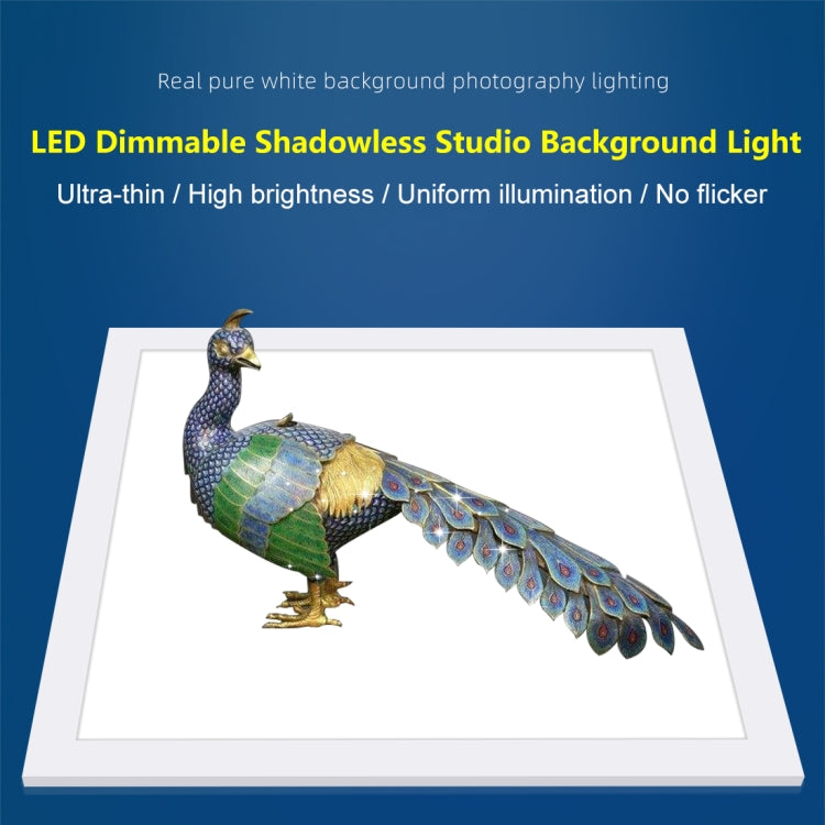 PULUZ 1000LM LED อะคริลิคไม่มี Polar Dimming Shadowless Light Pad พร้อมสวิตช์สำหรับ 40 ซม.กล่องสตูดิโอถ่ายภาพ, Light(US), Light(UK), Light(EU)