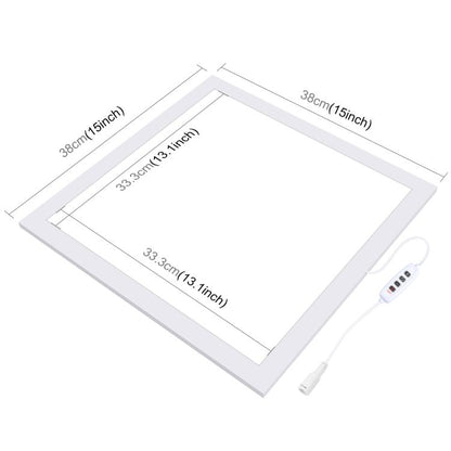 PULUZ 1000LM LED อะคริลิคไม่มี Polar Dimming Shadowless Light Pad พร้อมสวิตช์สำหรับ 40 ซม.กล่องสตูดิโอถ่ายภาพ, Light(US), Light(UK), Light(EU)