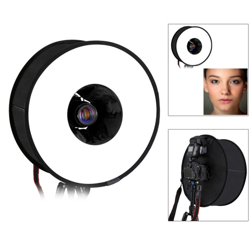 PULUZ 45cm Round Style Macro และ Portrait Softbox SpeedLite Flash Light ดิฟฟิวเซอร์แบบพับได้, 45cm Round
