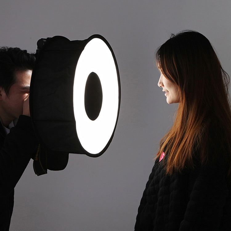 PULUZ 45cm Round Style Macro และ Portrait Softbox SpeedLite Flash Light ดิฟฟิวเซอร์แบบพับได้, 45cm Round