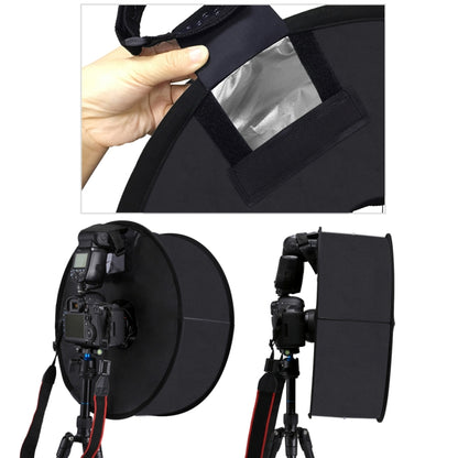 PULUZ 45cm Round Style Macro และ Portrait Softbox SpeedLite Flash Light ดิฟฟิวเซอร์แบบพับได้, 45cm Round