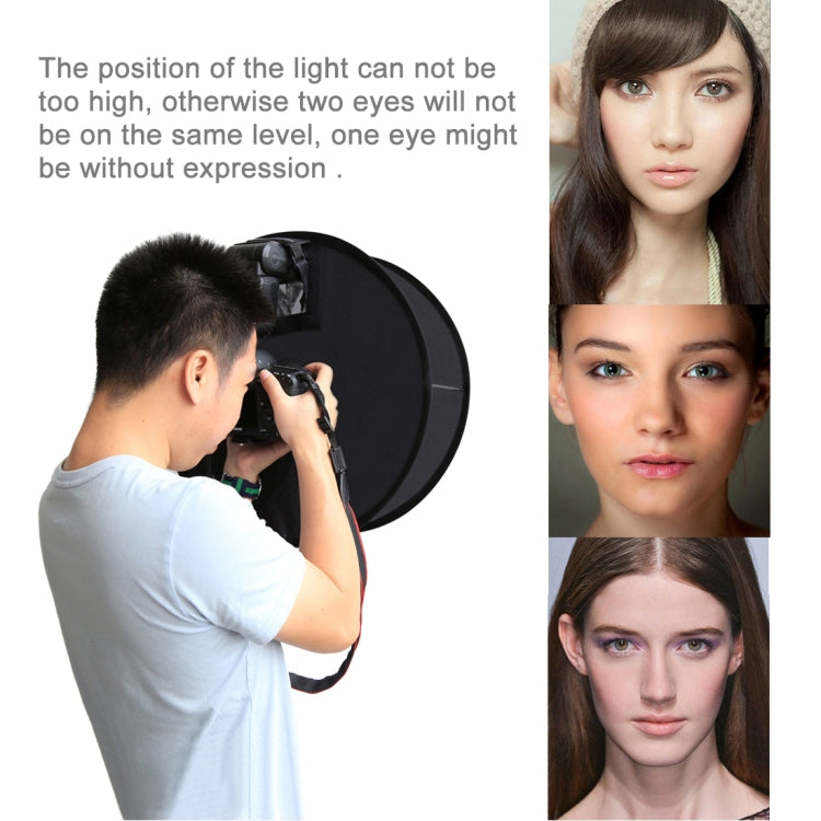 PULUZ 45cm Round Style Macro และ Portrait Softbox SpeedLite Flash Light ดิฟฟิวเซอร์แบบพับได้, 45cm Round