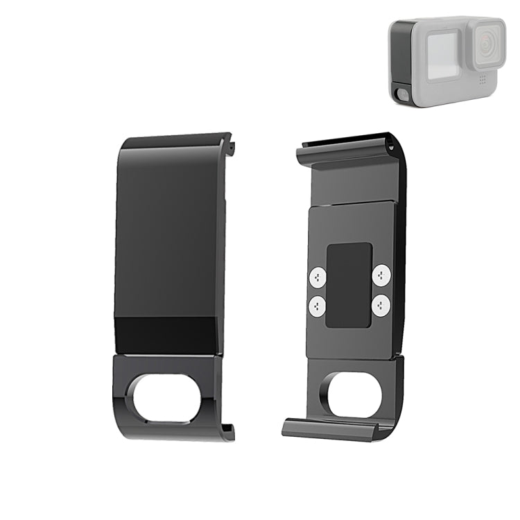 PULUZ Metal Battery Side Interface Cover สำหรับ GoPro HERO12 Black / 11 Black / 10 Black / 9 Black, Metal Plastic Side Cover
