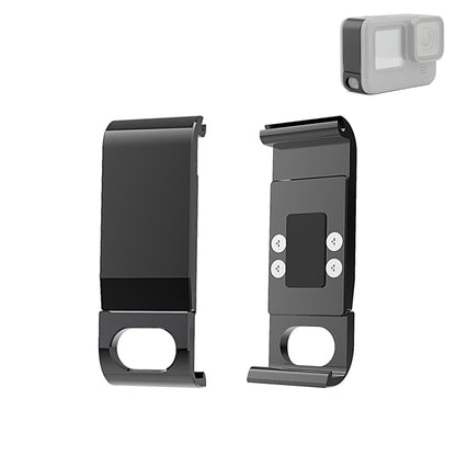 PULUZ Metal Battery Side Interface Cover สำหรับ GoPro HERO12 Black / 11 Black / 10 Black / 9 Black, Metal Plastic Side Cover
