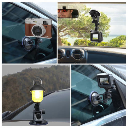 PULUZ รถดูดถ้วยเมาด้วยสกรูและอะแดปเตอร์เมาขาตั้งกล้องและถุงเก็บสำหรับ GoPro Hero11 ดำ / HERO10 ดำ / 9 ดำ / 8 ดำ / 7/6/5/5 เซสชัน / 4 เซสชัน / 4/3 + / 3/2/1, DJI Osmo Action และกล้องแอคชั่นอื่นๆ, Sucker Mount