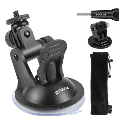PULUZ รถดูดถ้วยเมาด้วยสกรูและอะแดปเตอร์เมาขาตั้งกล้องและถุงเก็บสำหรับ GoPro Hero11 ดำ / HERO10 ดำ / 9 ดำ / 8 ดำ / 7/6/5/5 เซสชัน / 4 เซสชัน / 4/3 + / 3/2/1, DJI Osmo Action และกล้องแอคชั่นอื่นๆ, Sucker Mount