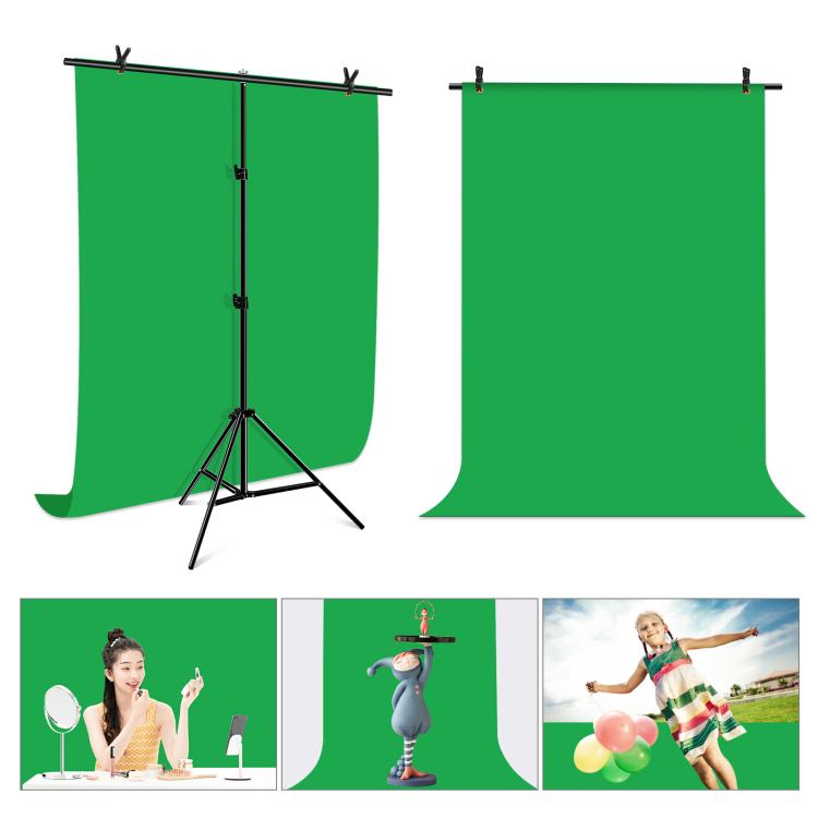 PULUZ 1x2m T-Shape Photo Studio พื้นหลังรองรับฉากหลังคานยึดชุดพร้อมคลิป, 1 x 2m Bracket Kit