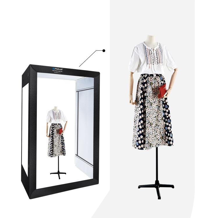 PULUZ 2m 240W 5500K กล่องไฟถ่ายภาพสตูดิโอชุดสำหรับเสื้อผ้า / รุ่นผู้ใหญ่ Portrait, 2m Box(US), 2m Box(EU), 2m Box(AU), 2m Box(UK)