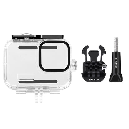 PULUZ สำหรับ GoPro HERO12 สีดำ / 11 สีดำ / 10 สีดำ / 9 สีดำ 60 เมตรเคสกันน้ำที่อยู่อาศัยพร้อมหัวเข็มขัดพื้นฐานเมาและสกรู, For GoPro HERO9 Black