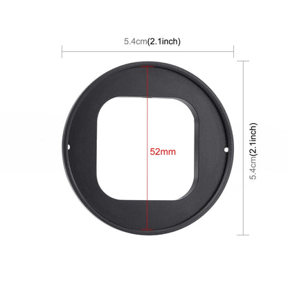 PULUZ 52 มม. ฟิลเตอร์เลนส์ UV สำหรับ GoPro HERO12 ดำ / 11 ดำ / 10 ดำ / 9 ดำพร้อมแหวนอะแดปเตอร์, UV Filter