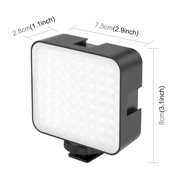 PULUZ 64 LED 5W Video Splicing Fill Light สำหรับกล้อง / กล้องวิดีโอ, 64 LED