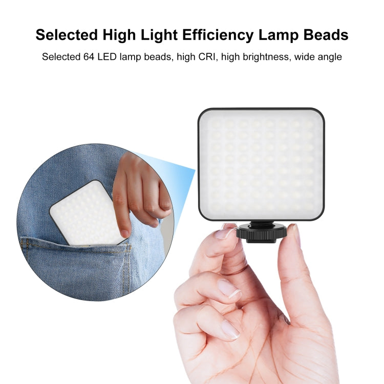 PULUZ 64 LED 5W Video Splicing Fill Light สำหรับกล้อง / กล้องวิดีโอ, 64 LED