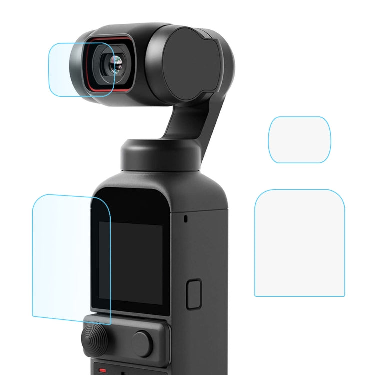 PULUZ 9H 2.5D HD กระจกนิรภัยเลนส์ป้องกัน ฟิล์มหน้าจอสำหรับ DJI OSMO Pocket 2, For DJI OSMO Pocket 2