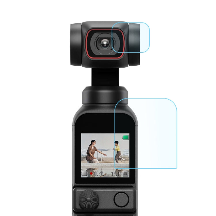 PULUZ 9H 2.5D HD กระจกนิรภัยเลนส์ป้องกัน ฟิล์มหน้าจอสำหรับ DJI OSMO Pocket 2, For DJI OSMO Pocket 2