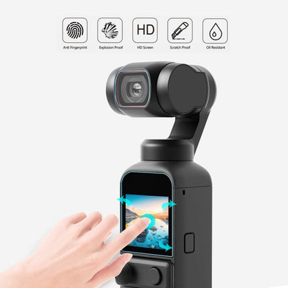 PULUZ 9H 2.5D HD กระจกนิรภัยเลนส์ป้องกัน ฟิล์มหน้าจอสำหรับ DJI OSMO Pocket 2, For DJI OSMO Pocket 2