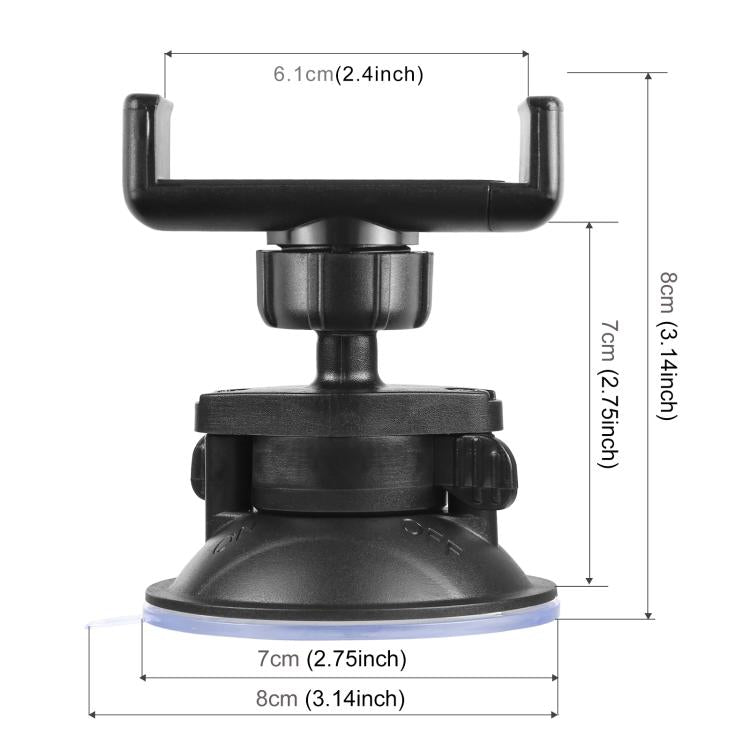 PULUZ 360 องศาหมุนถ้วยดูดยึดยึดยึดสำหรับ iPhone, Galaxy, Huawei, Xiaomi, Sony, HTC, Google และสมาร์ทโฟนอื่น ๆ, Phone Suction Cup Mount