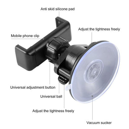 PULUZ 360 องศาหมุนถ้วยดูดยึดยึดยึดสำหรับ iPhone, Galaxy, Huawei, Xiaomi, Sony, HTC, Google และสมาร์ทโฟนอื่น ๆ, Phone Suction Cup Mount