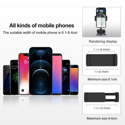 PULUZ 360 องศาหมุนถ้วยดูดยึดยึดยึดสำหรับ iPhone, Galaxy, Huawei, Xiaomi, Sony, HTC, Google และสมาร์ทโฟนอื่น ๆ, Phone Suction Cup Mount