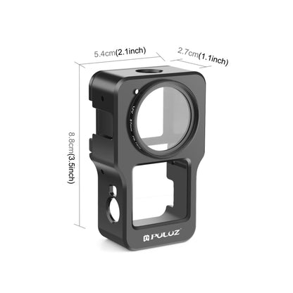 PULUZ CNC กรงโลหะผสมอลูมิเนียมสำหรับ DJI การกระทำ 2, Aluminum Cage (Black), Aluminum Cage (Titanium Color)
