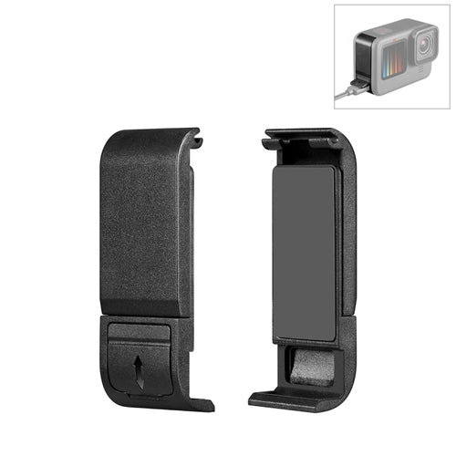 ฝาครอบส่วนต่อประสานแบตเตอรี่พลาสติก PULUZ POM สำหรับ GoPro HERO12 ดำ / 11 ดำ / 10 ดำ / 9 ดำ, POM Plastic Side Cover
