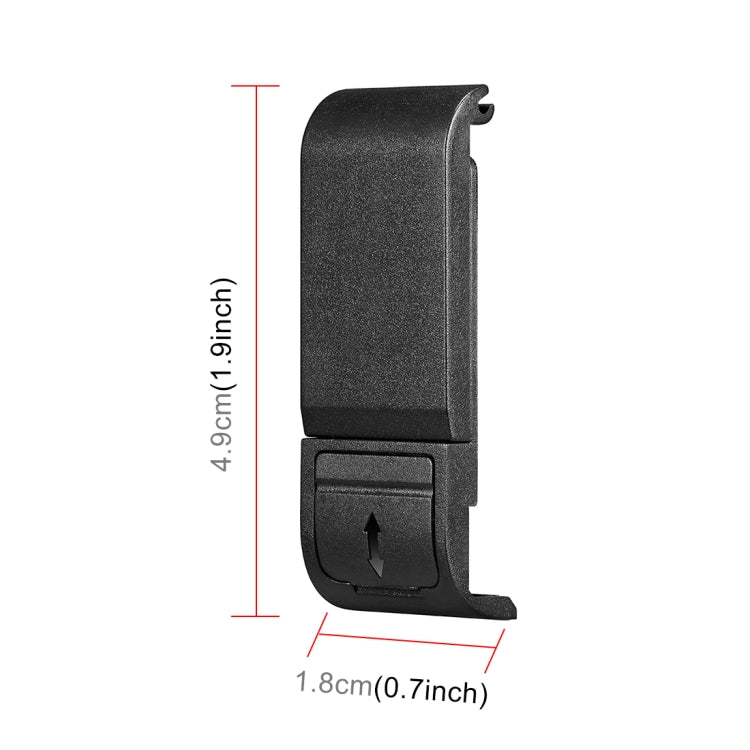 ฝาครอบส่วนต่อประสานแบตเตอรี่พลาสติก PULUZ POM สำหรับ GoPro HERO12 ดำ / 11 ดำ / 10 ดำ / 9 ดำ, POM Plastic Side Cover