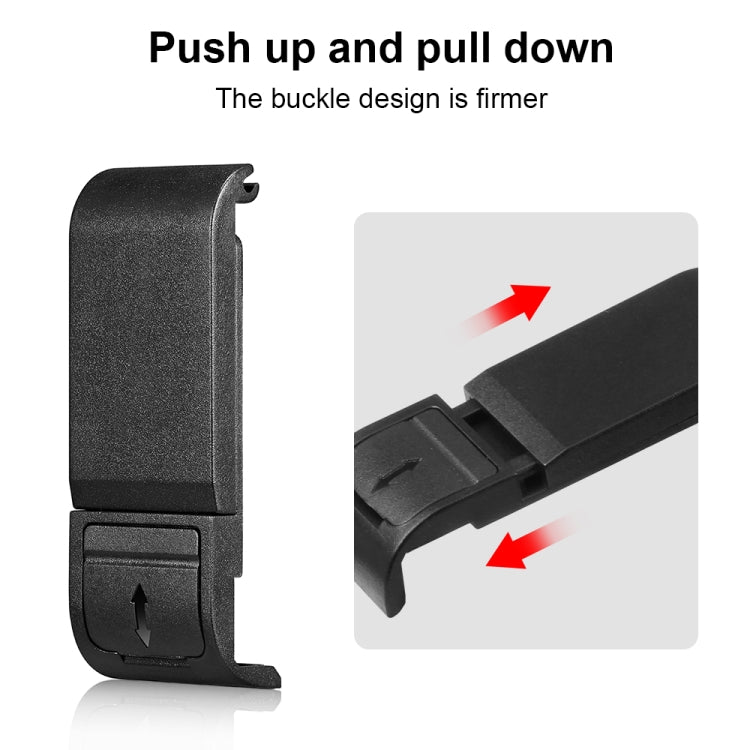 ฝาครอบส่วนต่อประสานแบตเตอรี่พลาสติก PULUZ POM สำหรับ GoPro HERO12 ดำ / 11 ดำ / 10 ดำ / 9 ดำ, POM Plastic Side Cover