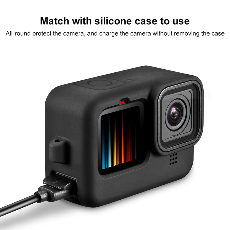 ฝาครอบส่วนต่อประสานแบตเตอรี่พลาสติก PULUZ POM สำหรับ GoPro HERO12 ดำ / 11 ดำ / 10 ดำ / 9 ดำ, POM Plastic Side Cover