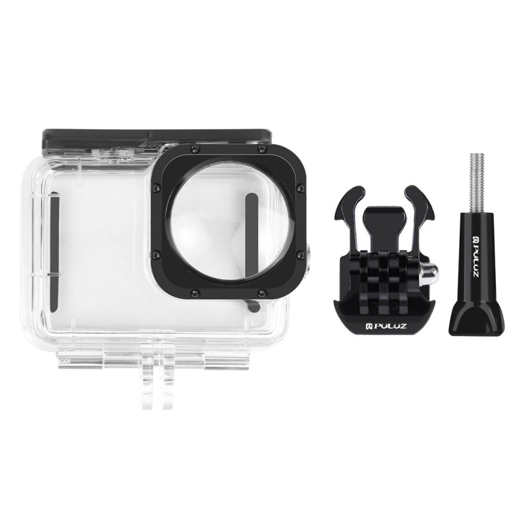 PULUZ 40 เมตรเคสกันน้ำที่อยู่อาศัยพร้อมหัวเข็มขัดพื้นฐานเมาและสกรูสำหรับ GoPro HERO12 ดำ / 11 ดำ / 11 ดำมินิ / 10 ดำ / 9 ดำ Max เลนส์ Mod, For GoPro Hero11 Black / HERO10 Black