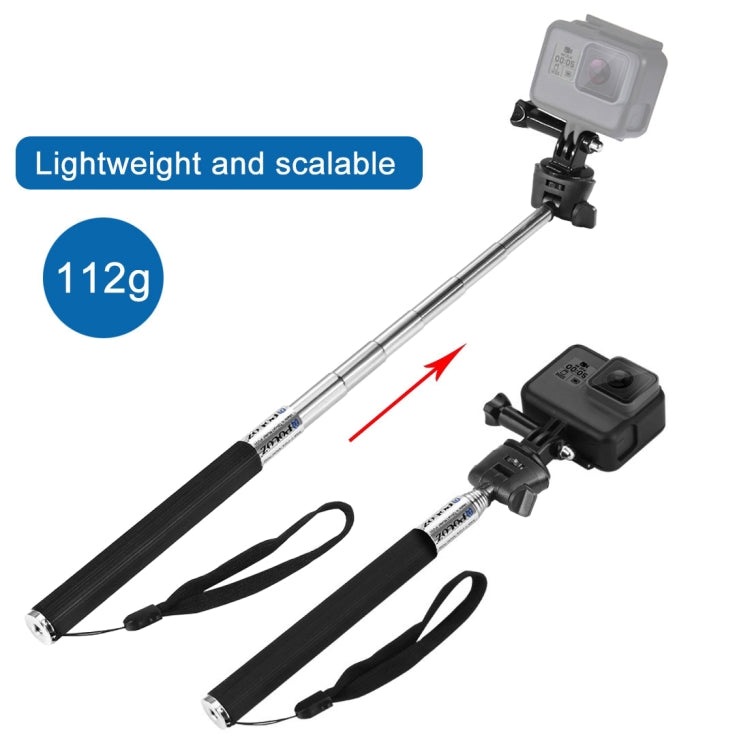 PULUZ เซลฟี่แบบใช้มือถือแบบขยายได้ Monopod สำหรับ GoPro Hero11 Black / HERO10 Black / HERO9 Black / HERO8 / HERO7 / 6/5/5 เซสชัน / 4 เซสชัน / 4/3+ / 3/2/1, Insta360 ONE R, DJI Osmo Action และอื่น ๆกล้องแอคชั่นแคมเมรา ความยาว: 22.5-80 ซม                ...