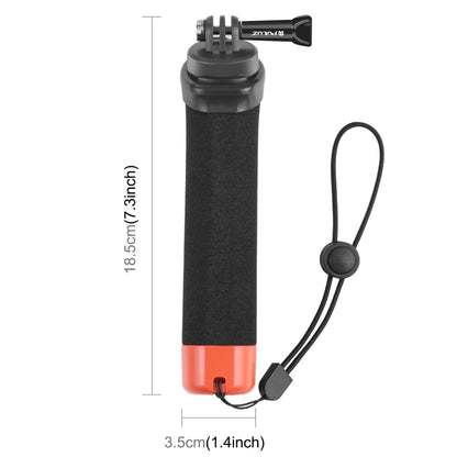 PULUZ ลอยโฟมมือจับแท่งลอยตัวพร้อมสายรัดและฐานปล่อยอย่างรวดเร็วสำหรับ GoPro Hero11 สีดำ / HERO10 สีดำ / HERO9 สีดำ / HERO8 / HERO7 / 6/5/5 เซสชัน / 4 เซสชัน / 4 /3+ / 3/2/1,Insta360 ONE R, DJI Osmo Action และกล้องแอคชั่นอื่นๆ, Foam Floating Hand Grip