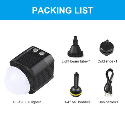 PULUZ 60 เมตรใต้น้ำ LED การถ่ายภาพเติมแสง 7.4 โวลต์ / 1100 มิลลิแอมป์ชั่วโมงดำน้ำแสงสำหรับ GoPro Hero11 ดำ / HERO10 ดำ / HERO9 ดำ / HERO8 / HERO7 / 6/5/5 เซสชัน / 4 เซสชัน / 4/3 + / 3/2/1, Insta360ONE R, DJI Osmo Action และกล้องแอคชั่นอื่นๆ, 7.4V/1100mAh
