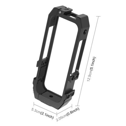 PULUZ กรอบป้องกันกรง Rig ที่อยู่อาศัยพร้อมที่ยึดรองเท้าเย็นและอะแดปเตอร์ขาตั้งกล้องพับแม่เหล็กสำหรับ Insta360 ONE X2, Cage For Insta360 ONE X2