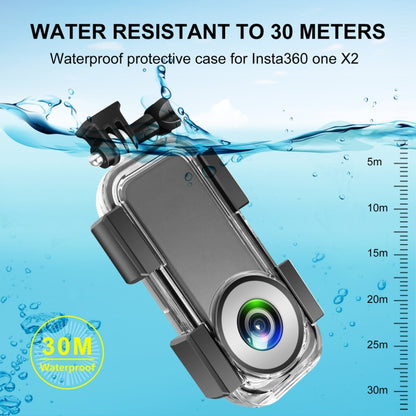 PULUZ เคสกันน้ำใต้น้ำ 30 ม. สำหรับ Insta360 ONE X2, Underwater Case For Insta360 ONE X2