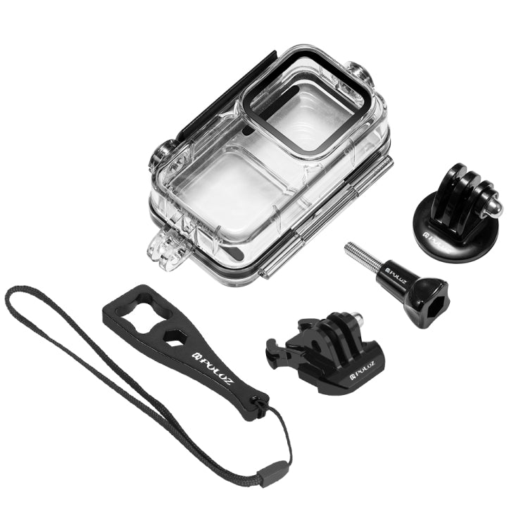 PULUZ 60 เมตรกันน้ำที่อยู่อาศัยกรณีดำน้ำสำหรับ DJI การกระทำ 2 หน่วยกล้อง / การดำเนินการ 2 อำนาจ Combo / การกระทำ 2 คู่หน้าจอคำสั่งผสม, Diving Case