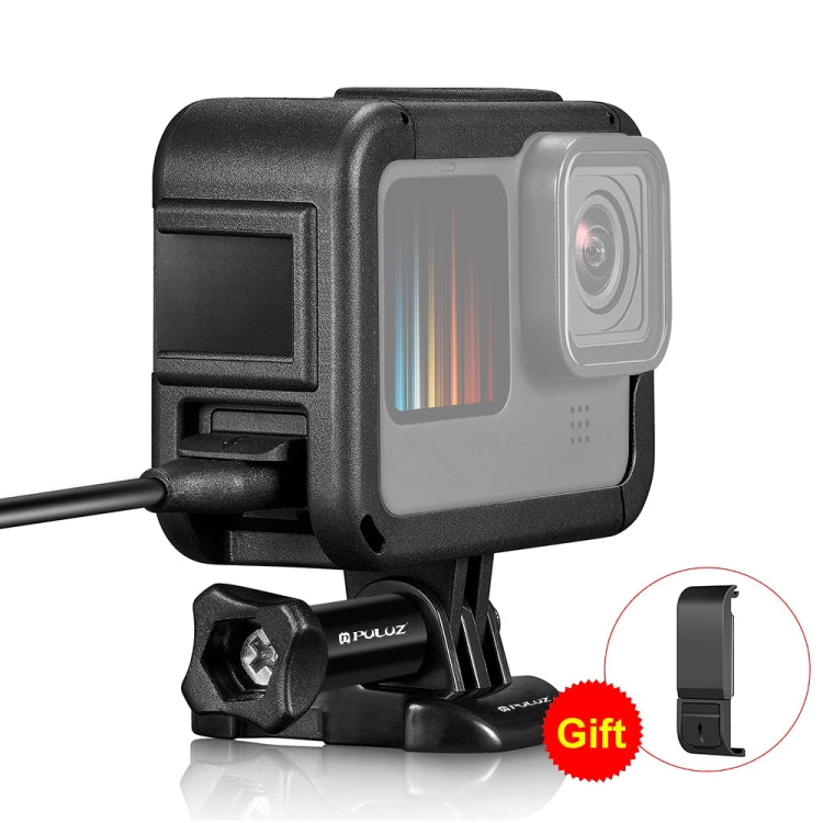 PULUZ Frame Expansion PA Cage พร้อมฝาครอบอินเตอร์เฟสด้านข้างสำหรับ GoPro HERO12 Black / 11 Black / 10 Black / 9 Black, PA Cage with Side Cover