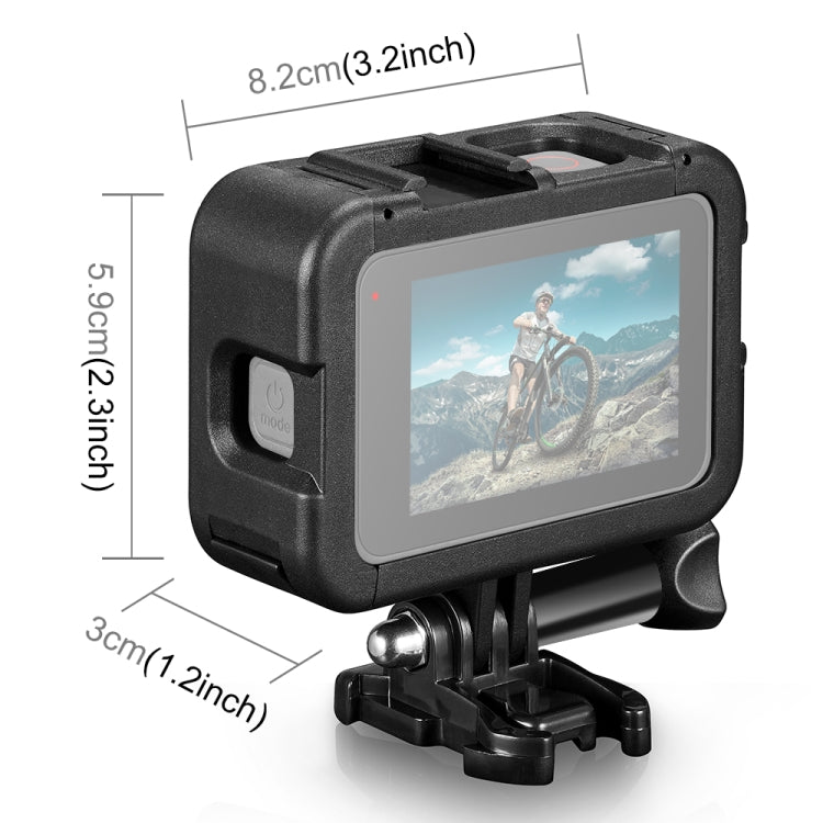 PULUZ Frame Expansion PA Cage พร้อมฝาครอบอินเตอร์เฟสด้านข้างสำหรับ GoPro HERO12 Black / 11 Black / 10 Black / 9 Black, PA Cage with Side Cover