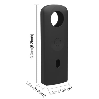 เคสซิลิโคน PULUZ พร้อมฝาครอบเลนส์สำหรับกล้องพาโนรามา Ricoh Theta SC2 360, Silicone Case For Ricoh Theta SC2(Black)