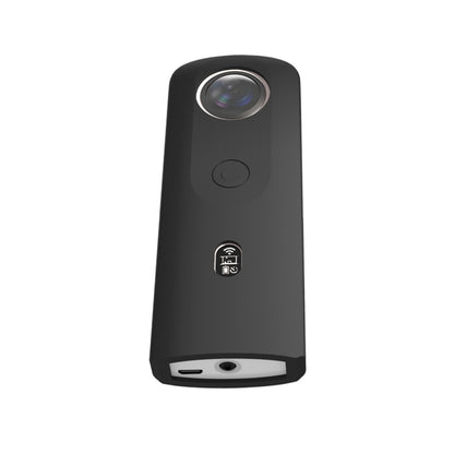 เคสซิลิโคน PULUZ พร้อมฝาครอบเลนส์สำหรับกล้องพาโนรามา Ricoh Theta SC2 360, Silicone Case For Ricoh Theta SC2(Black)