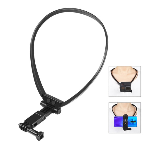 PULUZ Lazy Adjustable Neck Bracket สำหรับสมาร์ทโฟนกล้อง Action GoPro