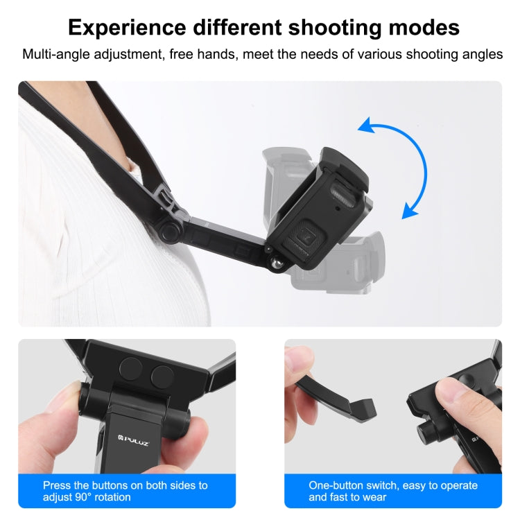 PULUZ Lazy Adjustable Neck Bracket สำหรับสมาร์ทโฟนกล้อง Action GoPro