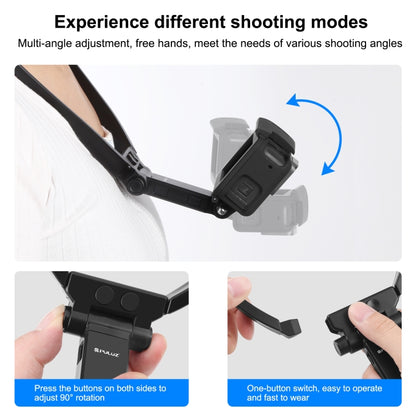 PULUZ Lazy Adjustable Neck Bracket สำหรับสมาร์ทโฟนกล้อง Action GoPro