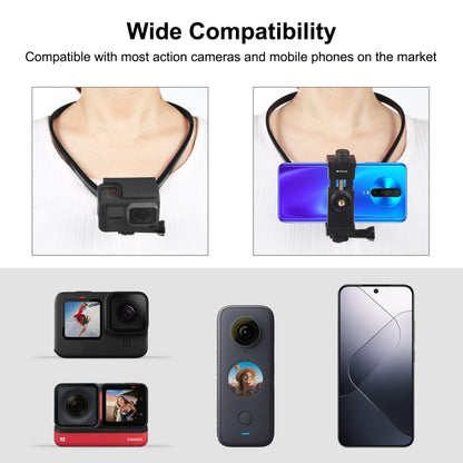 PULUZ Lazy Adjustable Neck Bracket สำหรับสมาร์ทโฟนกล้อง Action GoPro