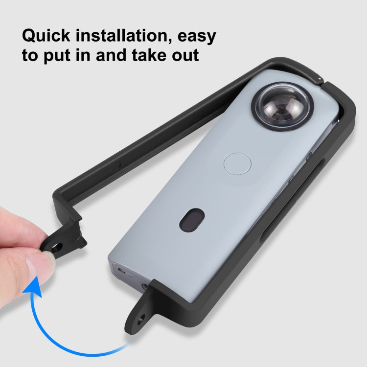 กรอบป้องกันพลาสติก PULUZ PC ABS สำหรับ Ricoh Theta SC2 พร้อมอะแดปเตอร์เมาท์และสกรู, Plastic Frame For Ricoh Theta SC2