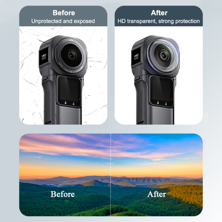 PULUZ Lens Guard PC ฝาครอบป้องกันสำหรับ Insta360 ONE RS 1 นิ้ว 360 Edition, Lens Guard