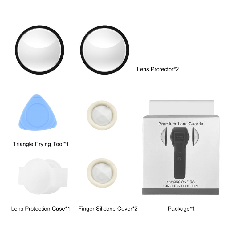 PULUZ Lens Guard PC ฝาครอบป้องกันสำหรับ Insta360 ONE RS 1 นิ้ว 360 Edition, Lens Guard