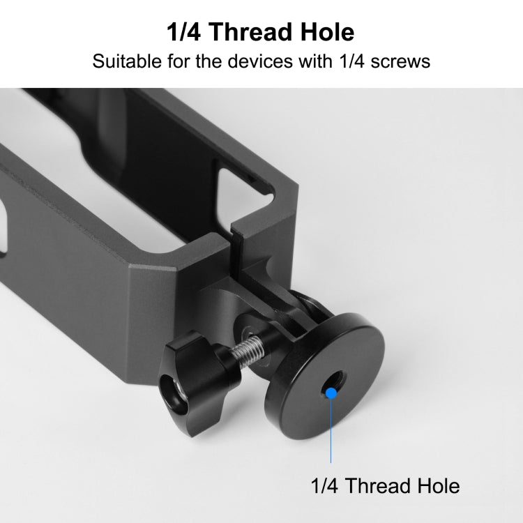 PULUZ โครงป้องกันกรง Rig พร้อมรองเท้าเย็นสำหรับ Insta360 ONE RS 1 นิ้ว 360 Edition, Protective Cage